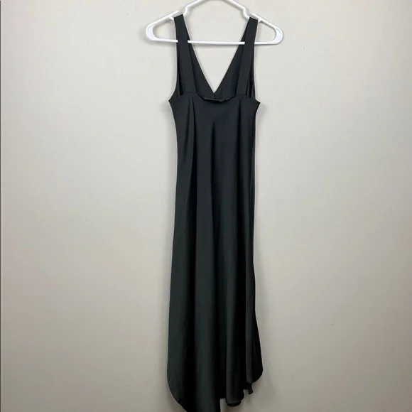ALL SAINTS satin V neck green slip sleeveless maxi dress xs Euc - Picture 12 of 12